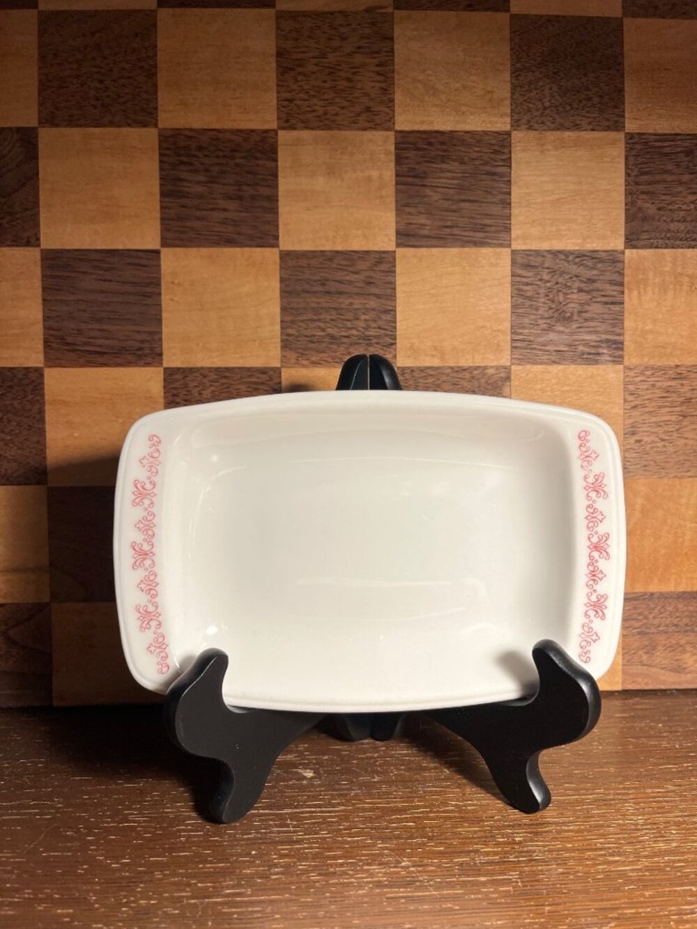Red Trimmed Mark Buffalo Restaurant Ware Serving Tray